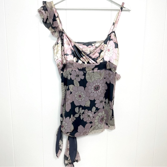 Whistles London Silk Floral Asymmetrical Camisole Top US 6 (UK 10) - Picture 3 of 12